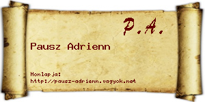 Pausz Adrienn névjegykártya